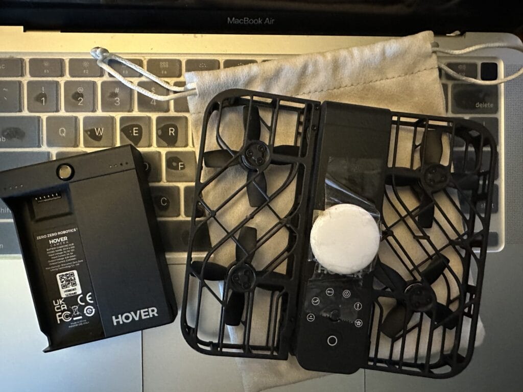 Hover Air X1 Drone with extra battery and charger.