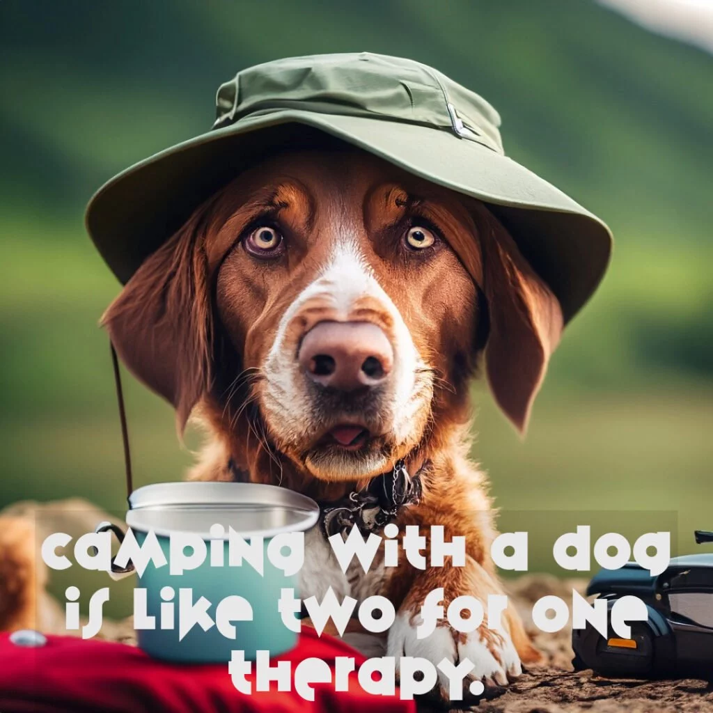 Camping with a dog is like two for one therapy.