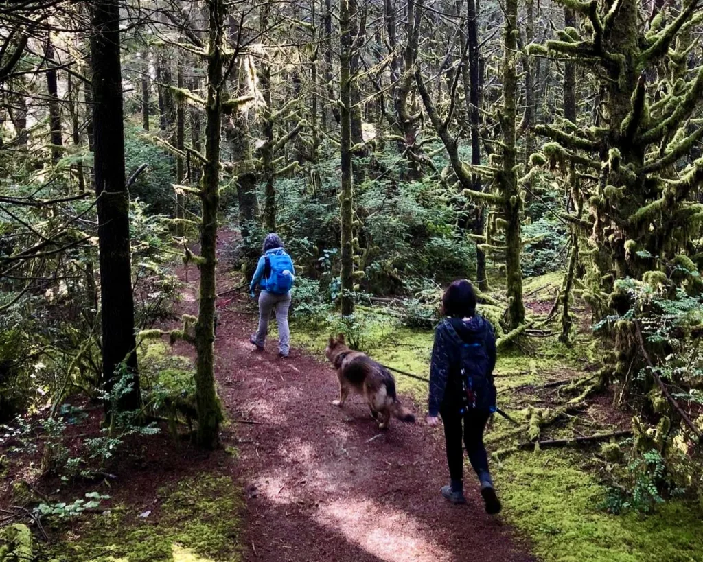 Women hiking in Oregon.