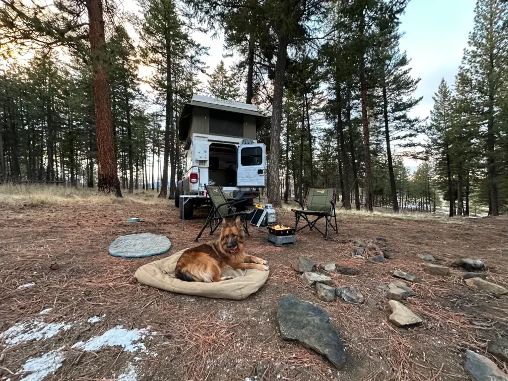 Dispersed camping in the Ochoco forest.