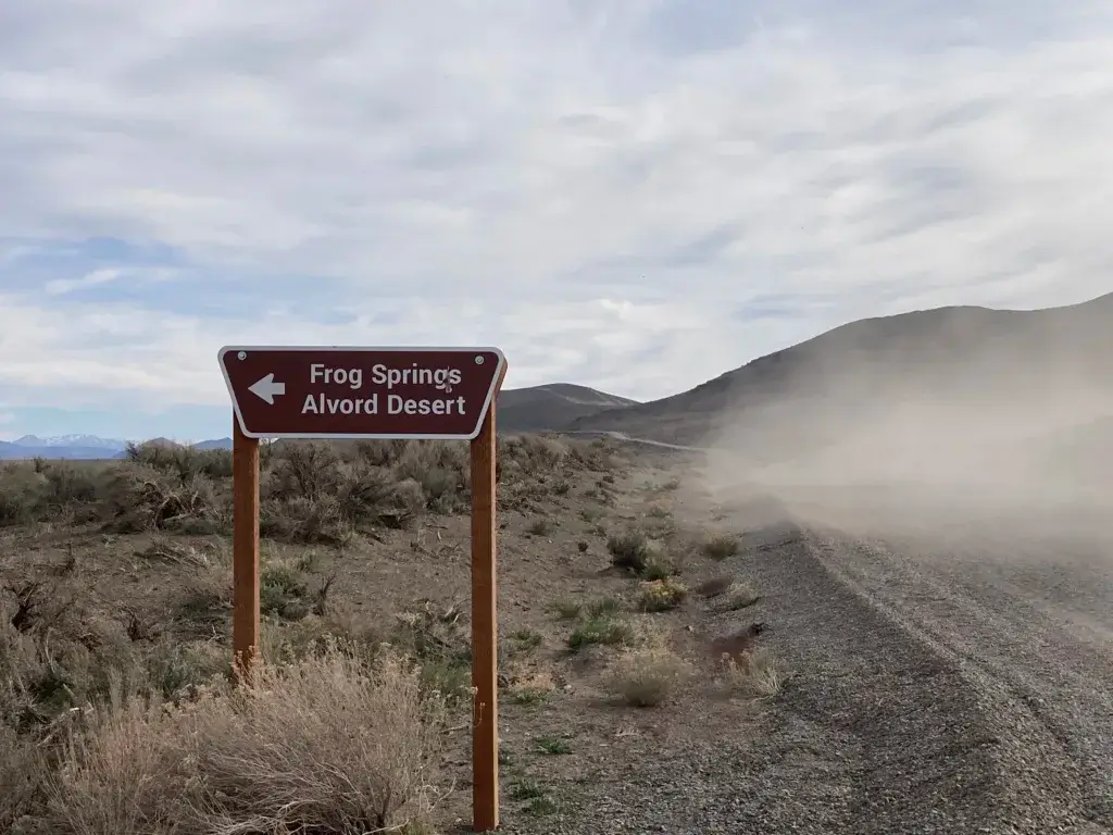 Steen mountain trail sign.