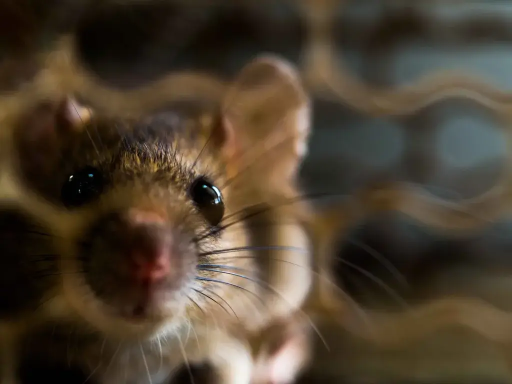 Close up of brown mouse.